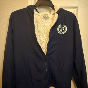 PINK Victoria's Secret Navy Blue Puffer Jacket